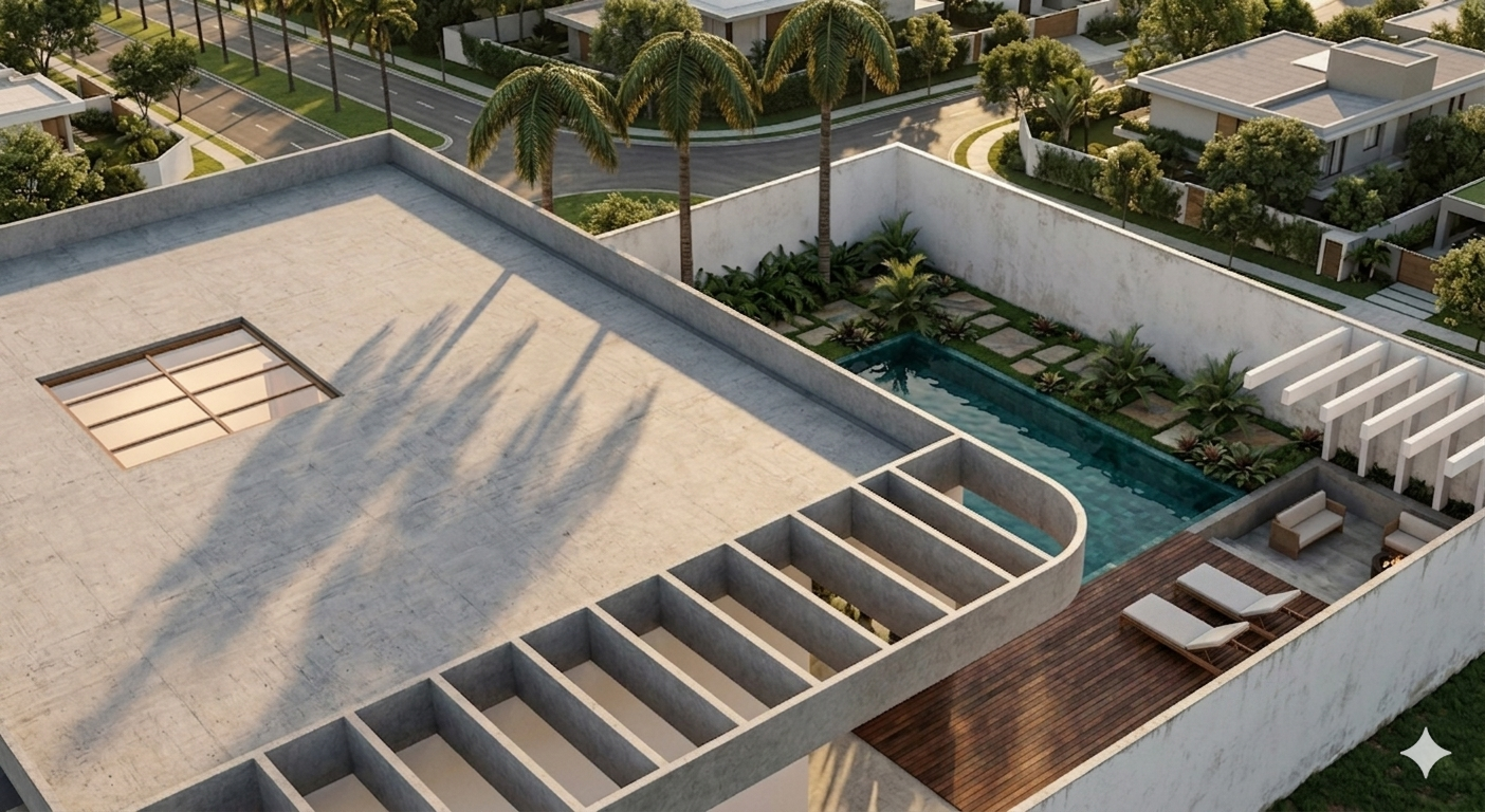 Casa das Águas — vista aérea